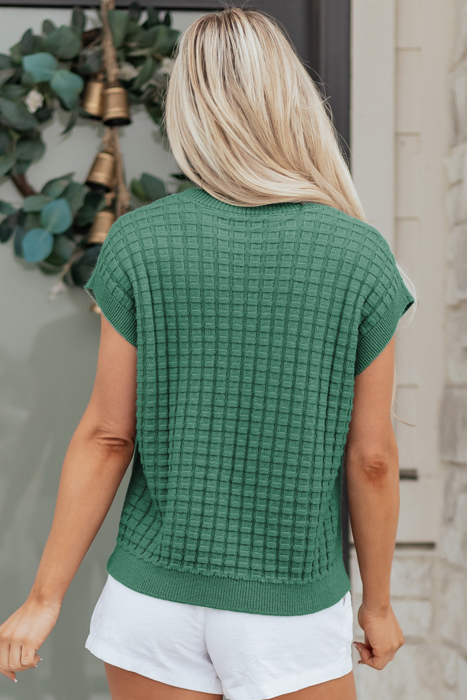 Easy Going Checker Knit Top