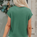  Easy Going Checker Knit Top