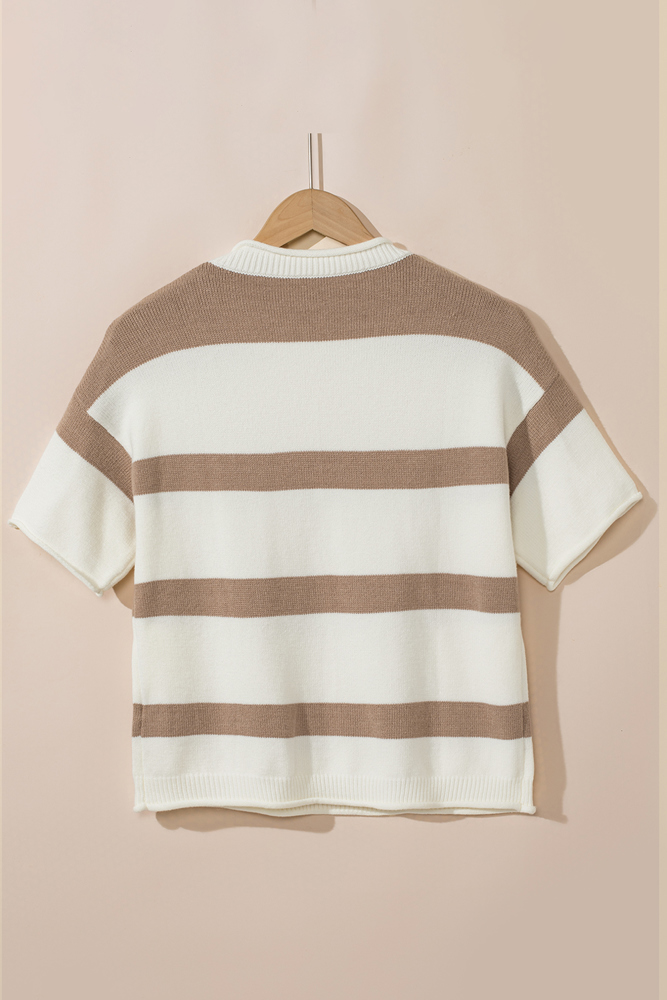 HIDDEN GEMS Everyday Essential Stripe Knit Top