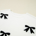  HIDDEN GEMS | Sweetheart Bows Short Sleeve Sweater