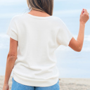  HIDDEN GEMS | Sweetheart Bows Short Sleeve Sweater
