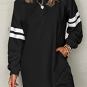  HIDDEN GEMS | Varsity Stripe Sweatshirt Dress