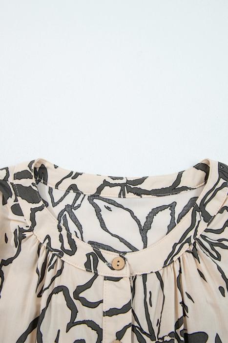 HIDDEN GEMS | Floral Batwing Sleeve Buttoned Shirt