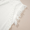  HIDDEN GEMS | Fringe Mock Neck Sleeveless Sweater