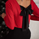  HIDDEN GEMS | Metallic Bow Open Back Top