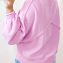  HIDDEN GEMS | Chest Pocket Ribbed Trim Sweater