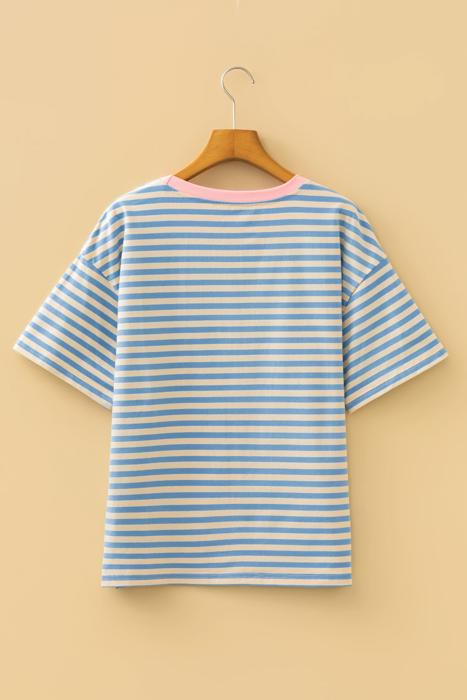 Into the Blues Striped Tee
