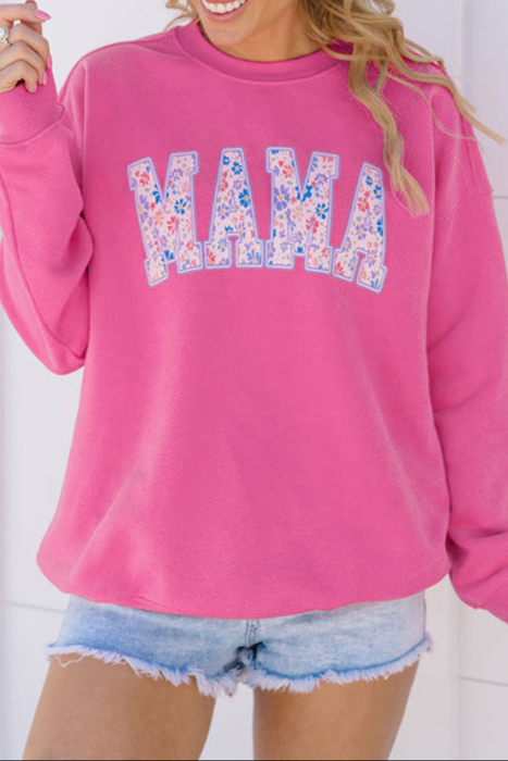 HIDDEN GEMS | Floral MAMA Embroidered Sweatshirt