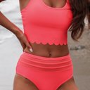  SALE! Scalloped Criss Cross Bikini Set