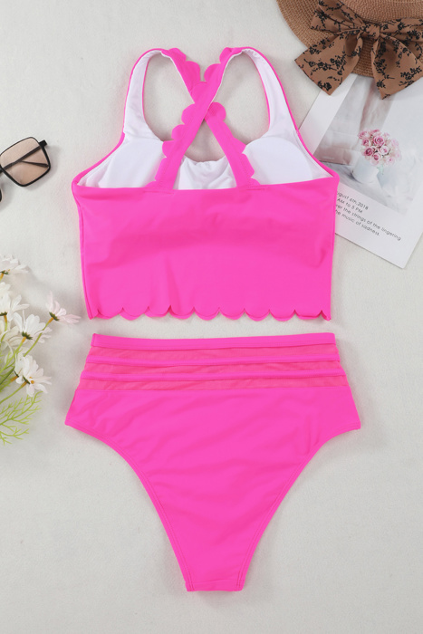 SALE! Scalloped Criss Cross Bikini Set