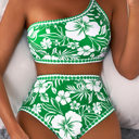  HIDDEN GEMS | Tropical Bloom One Shoulder Bikini Set