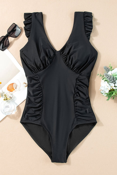 HIDDEN GEMS Ruched One Piece Swimsuit