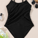  HIDDEN GEMS Shirred Body Conscious Swimsuit