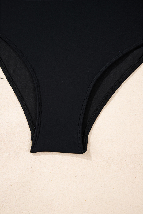SALE! Colorblock Belted One-Piece Swimsuit
