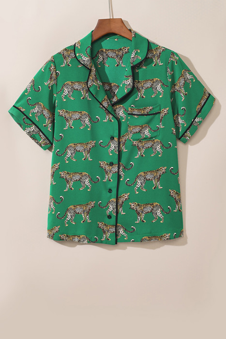 HIDDEN GEMS | Cheetah Shirt & Pants Pajama Set