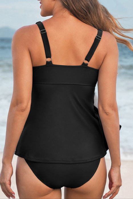 HIDDEN GEMS Babydoll Tankini Swim Top