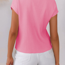  HIDDEN GEMS | Ribbed Knit Short Sleeve Sweater