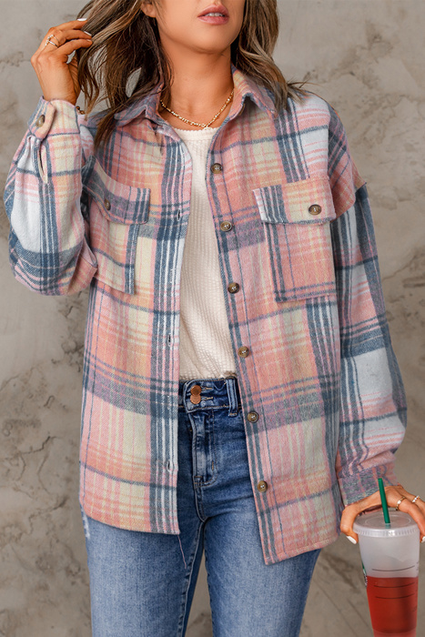HIDDEN GEMS | Plaid Flap Pocket Shacket
