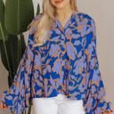  HIDDEN GEMS | Floral Batwing Sleeve Buttoned Shirt