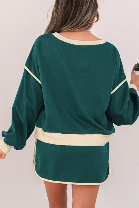 HIDDEN GEMS | Colorblock Top and Skort Set