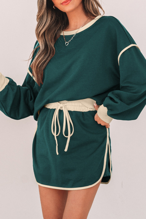 HIDDEN GEMS | Colorblock Top and Skort Set