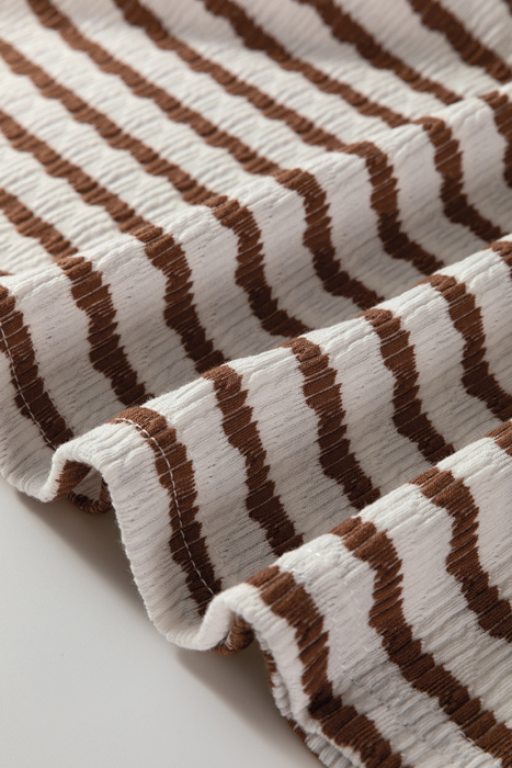 HIDDEN GEMS | Stripe Hooded Long Sleeve Top