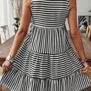  Catalina Tiered Stripe Sleeveless Dress
