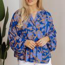  HIDDEN GEMS | Floral Batwing Sleeve Buttoned Shirt