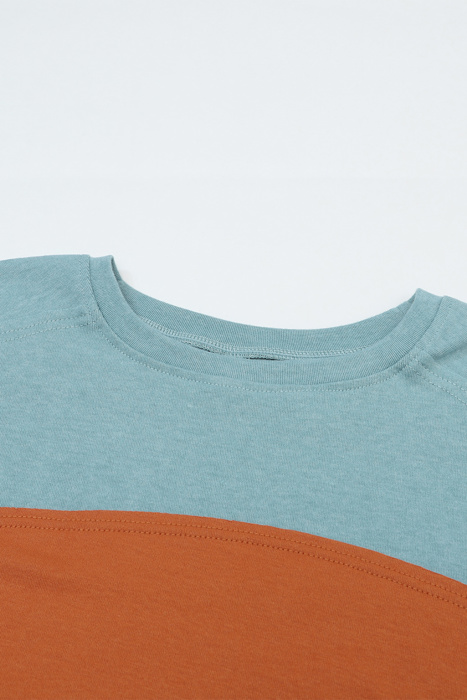 HIDDEN GEMS | Stripe Colorblock Bishop Sleeve Top