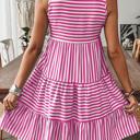  Catalina Tiered Stripe Sleeveless Dress