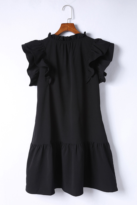 Sale! Ruffle Short Sleeve Mini Dress