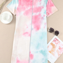  SALE! Sublimated Tie-Dye Print Dress