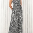  SALE! Leopard Pocketed Sleeveless Maxi Dress (Size Large)