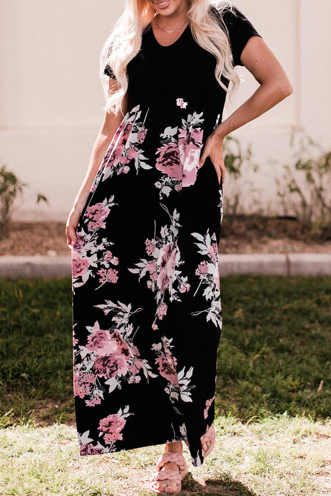 SALE! Floral Soft Knit Maxi Dress