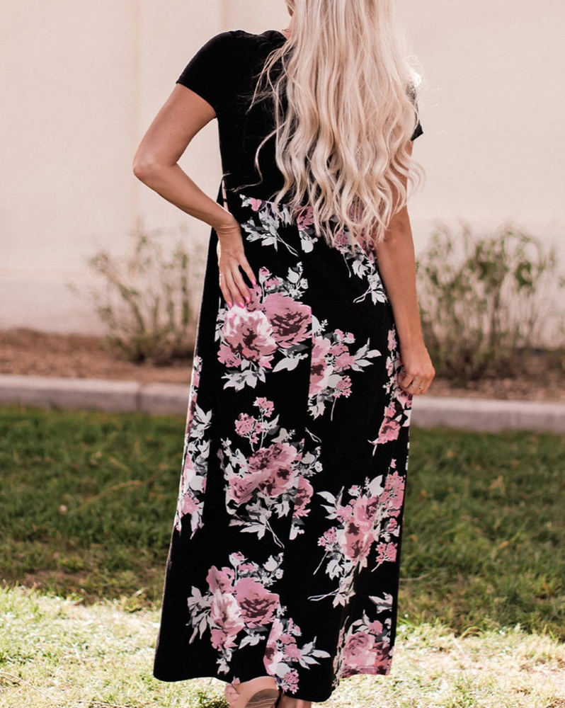 SALE! Floral Soft Knit Maxi Dress