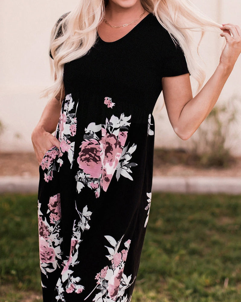 SALE! Floral Soft Knit Maxi Dress