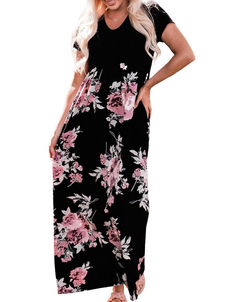 SALE! Floral Soft Knit Maxi Dress