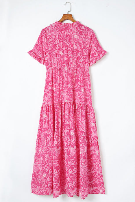 SALE! Paisley Ruffle Tiered Maxi Dress