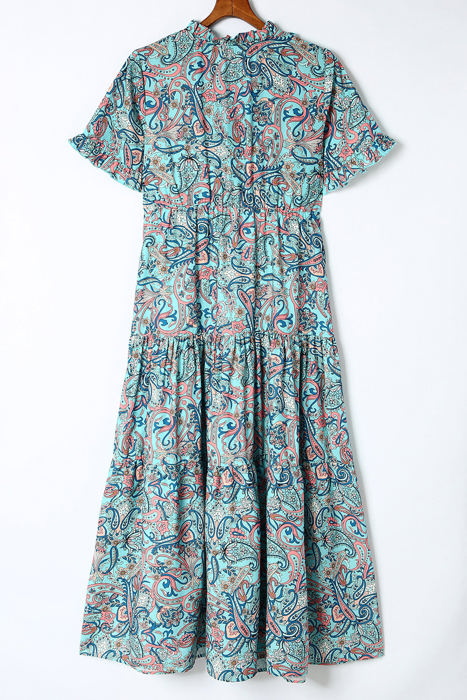 SALE! Paisley Ruffle Tiered Maxi Dress