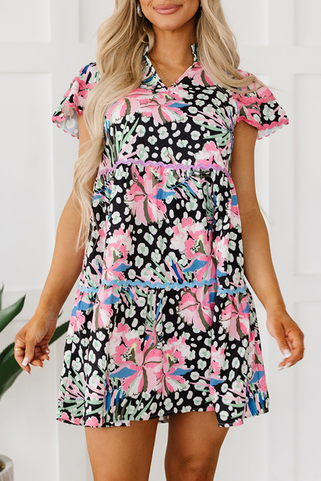 HIDDEN GEMS | Floral Ricrac Dress