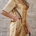  HIDDEN GEMS | Modern Day Glam Metallic Dress