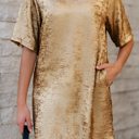  HIDDEN GEMS | Modern Day Glam Metallic Dress