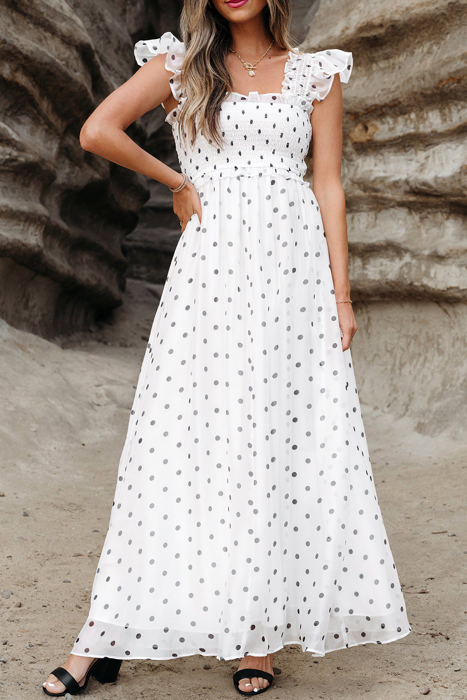 HIDDEN GEMS | Playful Polka Dot Maxi Dress