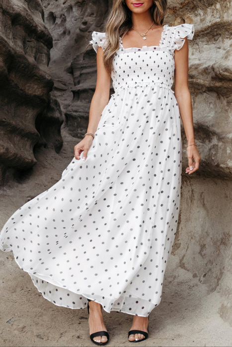 HIDDEN GEMS | Playful Polka Dot Maxi Dress