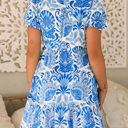  HIDDEN GEMS | Floral Ruffle Half Buttoned Dress