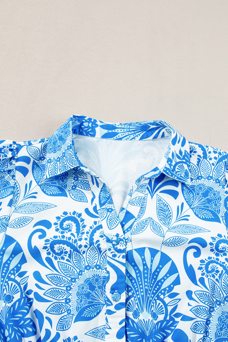 HIDDEN GEMS | Floral Ruffle Half Buttoned Dress