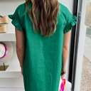  HIDDEN GEMS | Simply Chic Shirred Button Up Dress