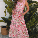 Clearance! Demure Blooms Floral Maxi Dress