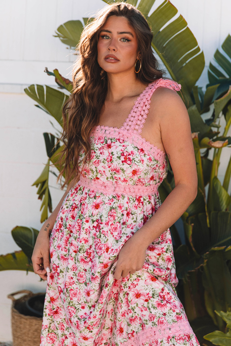 Clearance! Demure Blooms Floral Maxi Dress