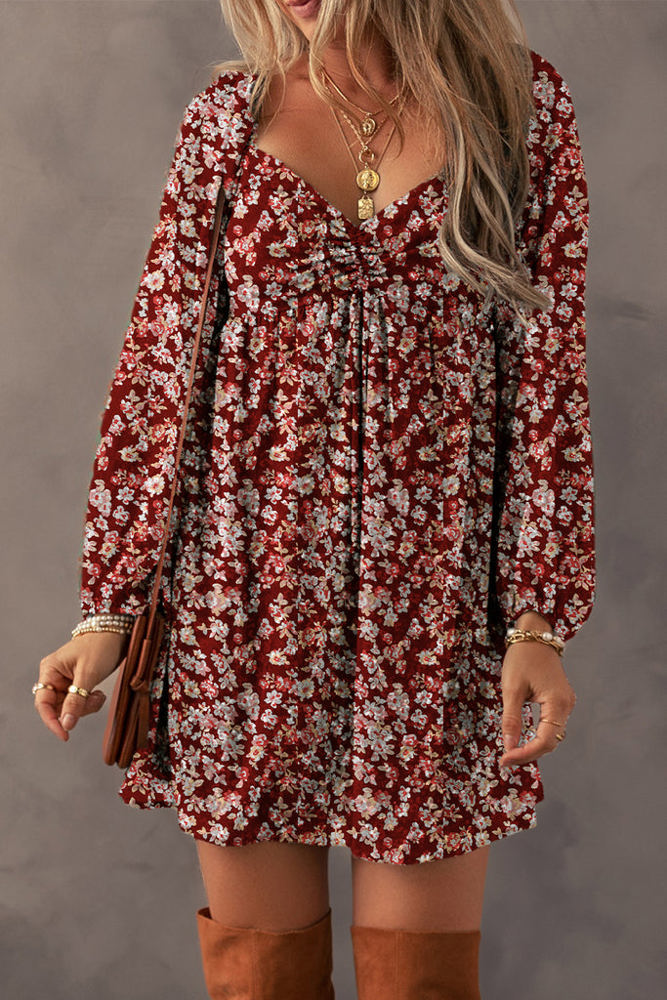 HIDDEN GEMS Floral Babydoll Dress